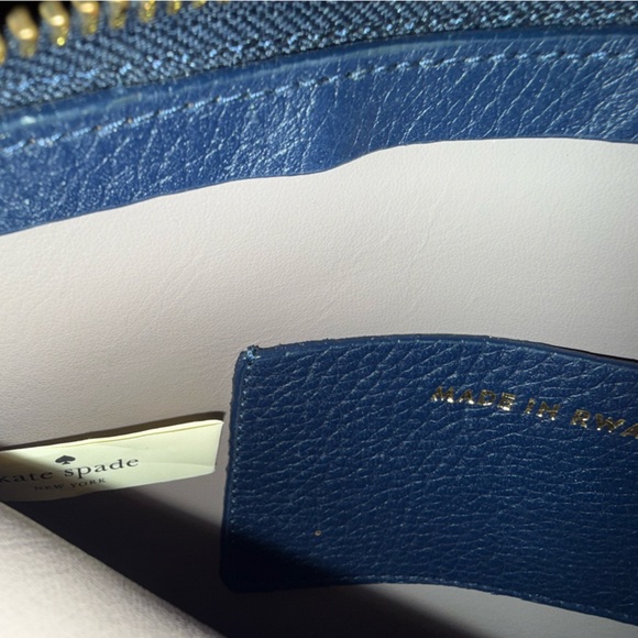 Navy Kate Spade Black Leather Studded Clutch - Picture 8 of 8